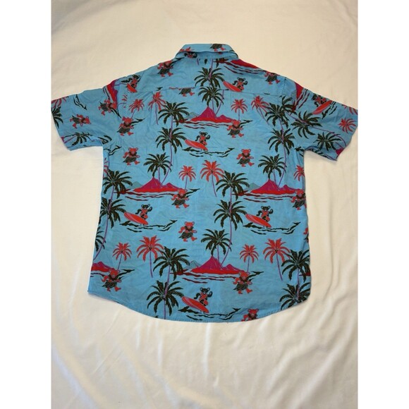 Grateful Dead x Section 119 Hawaiian Shirt Mens L Blue Jerry Garcia Bear Retro - Picture 6 of 8